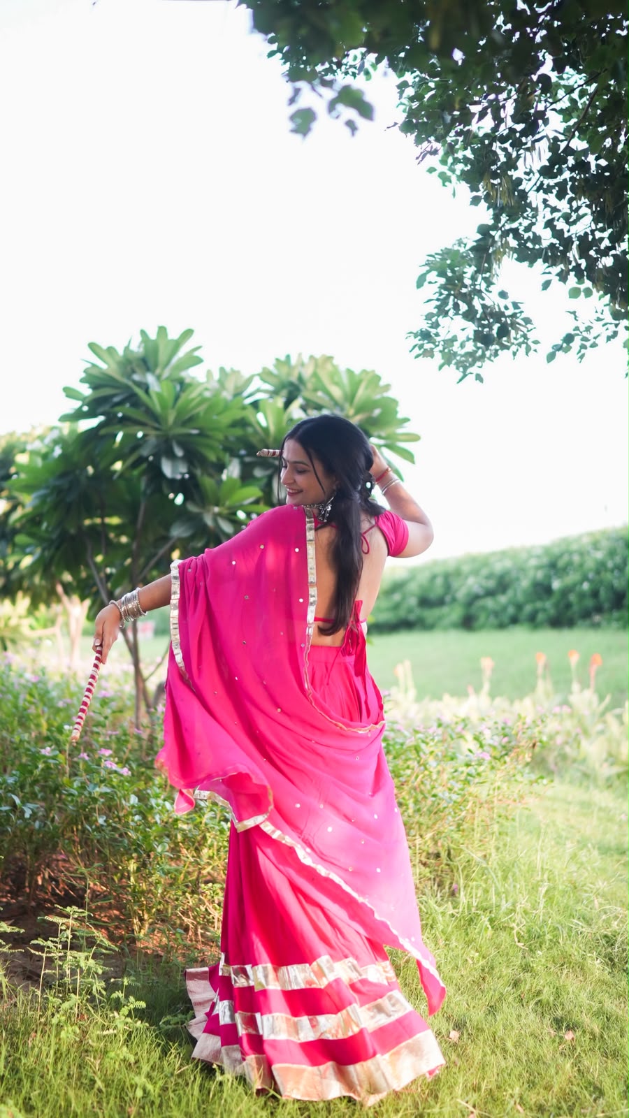 Lehriya - Magenta Pink