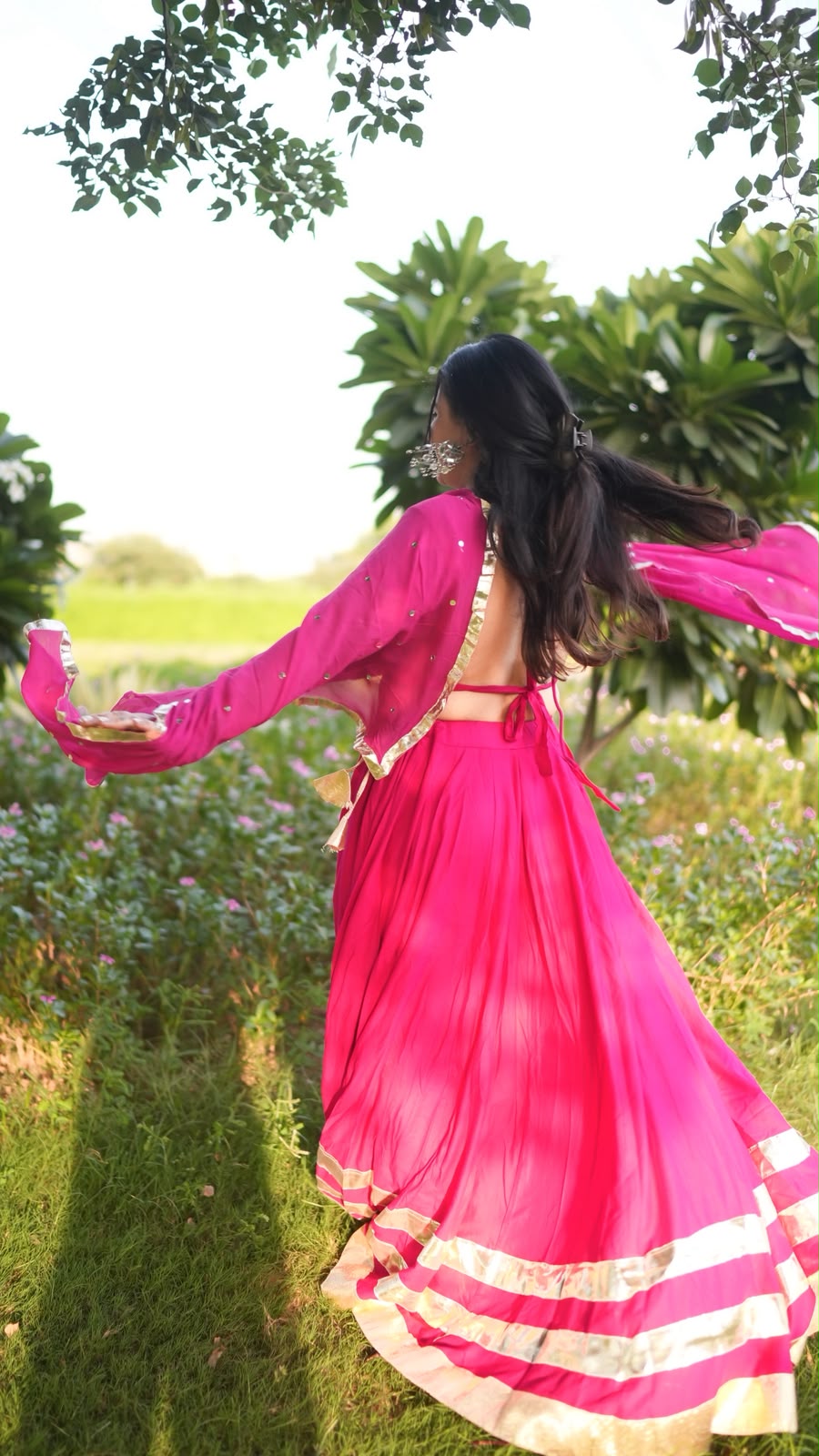 Lehriya - Magenta Pink