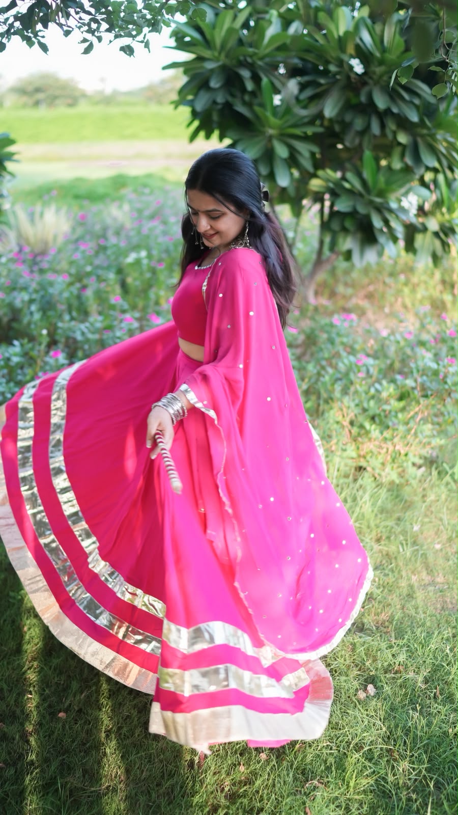 Lehriya - Magenta Pink