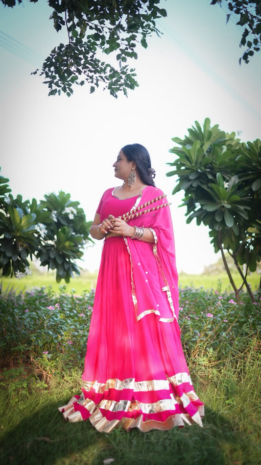 Lehriya - Magenta Pink